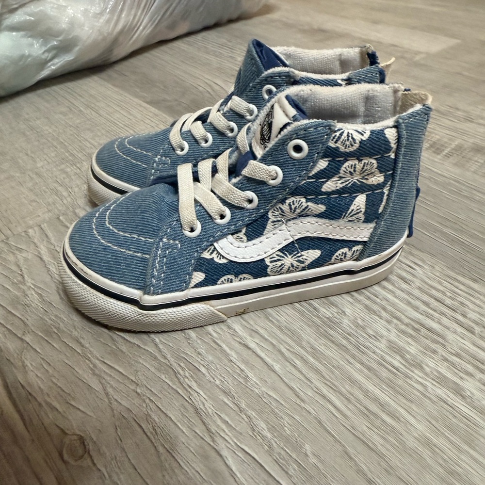 Vans Kids Blue Floral Sneakers